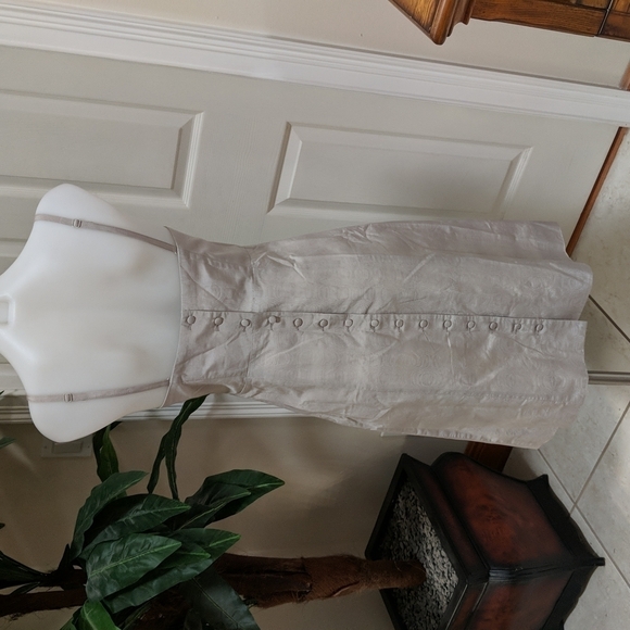 Moulinette Soeurs Women's Lined Bustier Midi Dress Button Back Size 6 - Picture 9 of 14